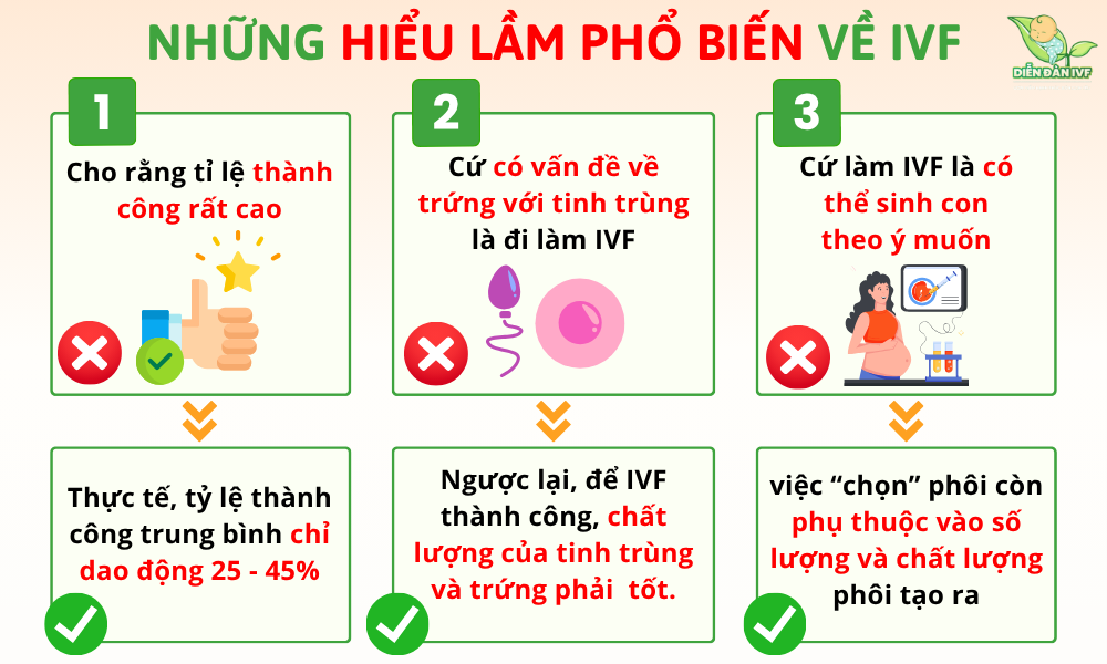 Những hiểu lầm phổ biến về IVF