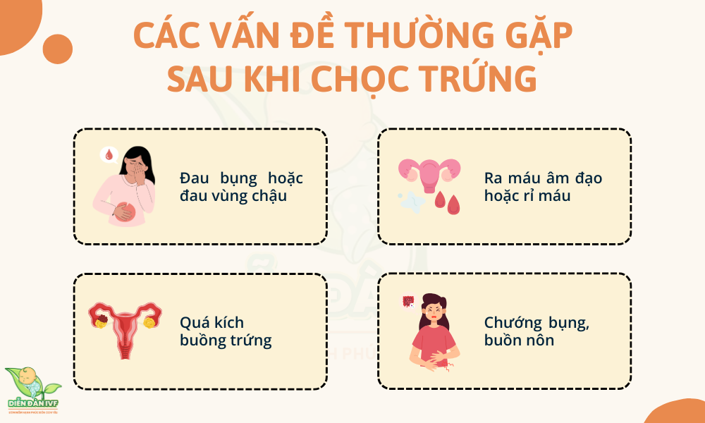 Các vấn đề thường gặp sau chọc hút trứng