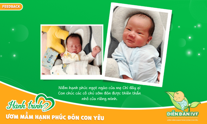 Hạnh phúc ngọt ngào của mẹ Chi